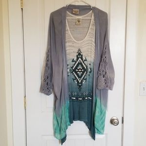 2 piece tunic and jacket with southwest flair